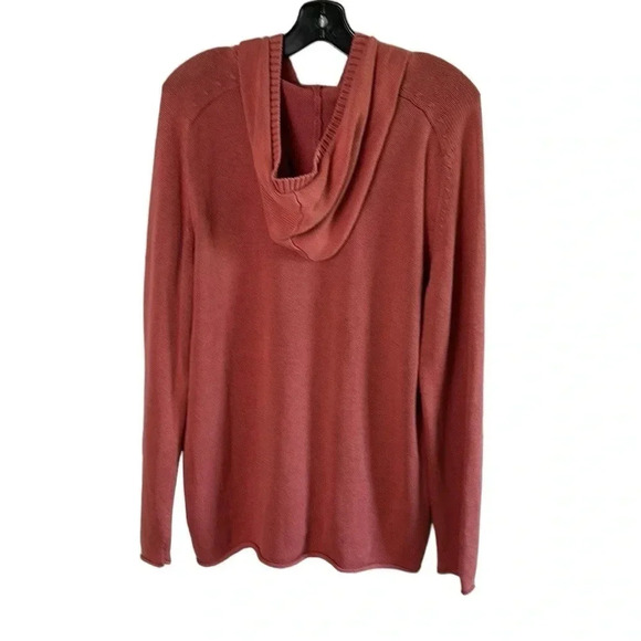 Chunky knit hoodie by Rails ,men Large,faded red ,like new!detailed,100 cotton - Picture 7 of 13